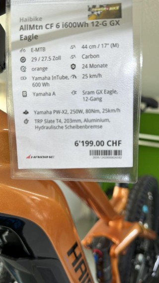 E-Bike kaufen: HAIBIKE CF 6 i600Wh 12-G GX Eagle Nouveau